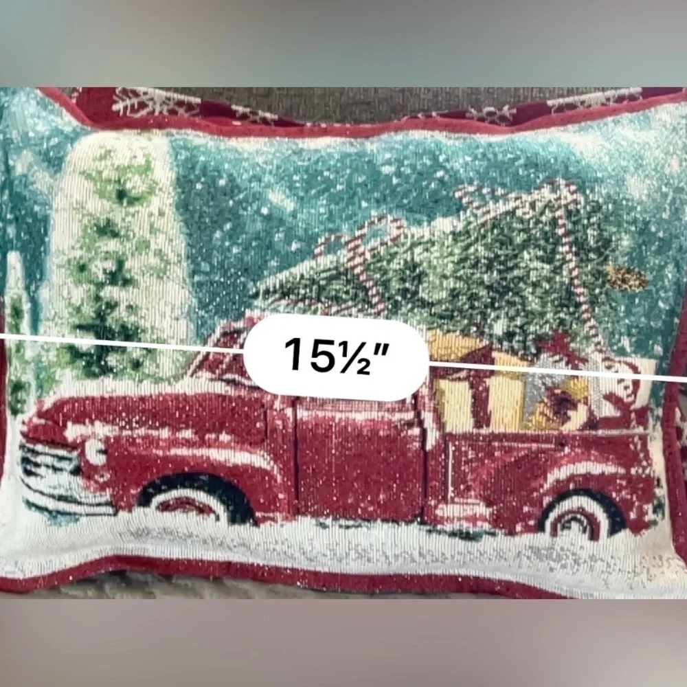 CHRISTMAS Truck accent pillows 2
